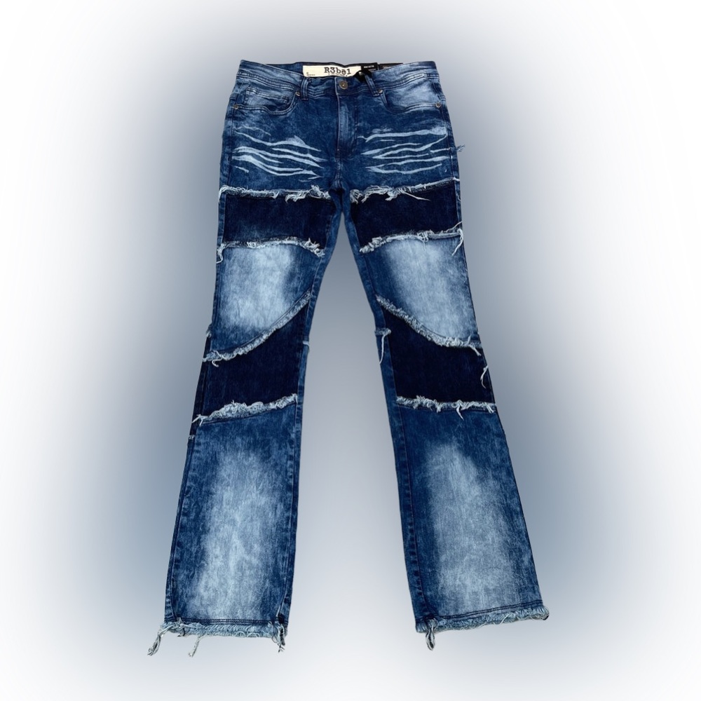Men's R3BEL STACK REPAIR DENIM JEANS